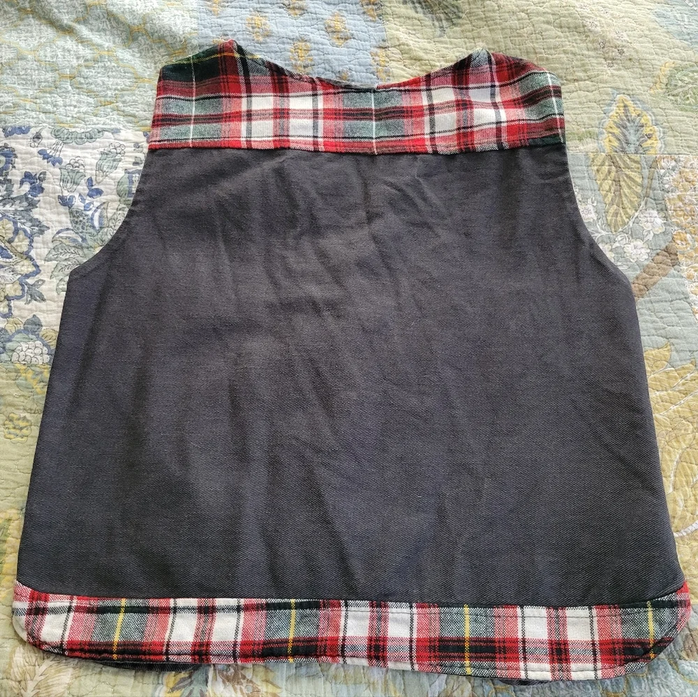 Big J | Vintage Plaid Button-Up Vest